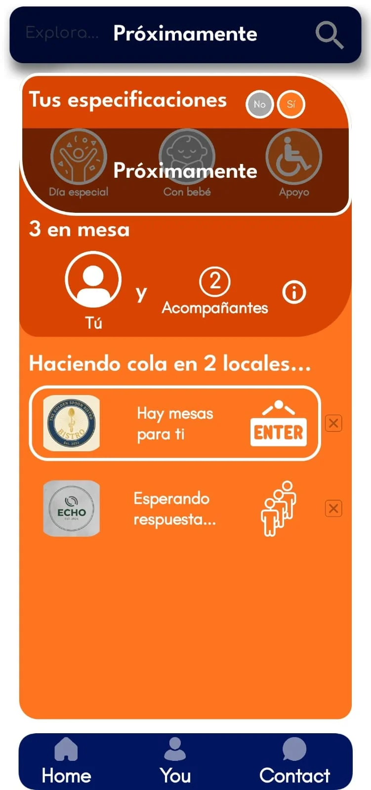 Colas Virtuales en App Móvil